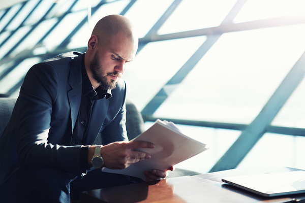 locums provider reviewing paperwork